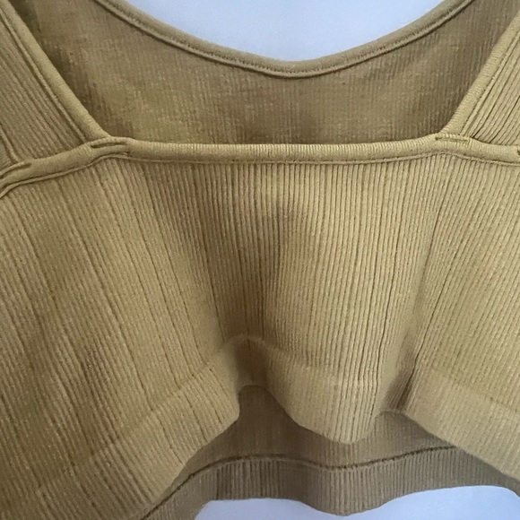 American Eagle Outfitters Mustard Tank Crop Top - Picture 6 of 8